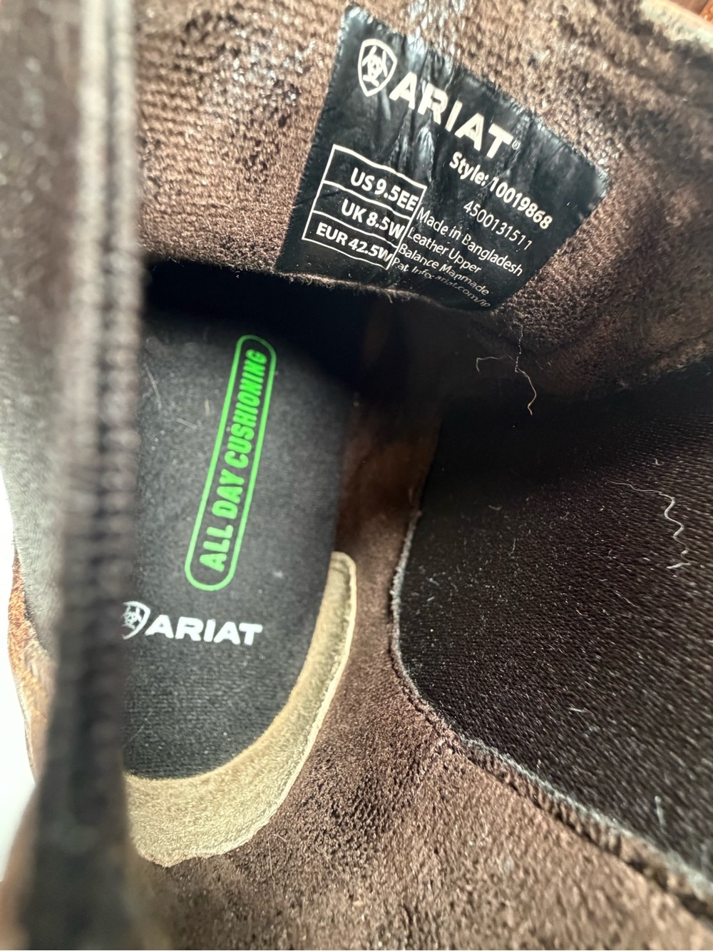 Ariat Midtown Rambler Mens Leather Chelsea Boots Size 9.5 EE Barn Brown 10019868 - Picture 16 of 16